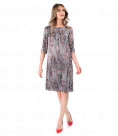 Rochie lejera din matase naturala imprimata cu motive paisley