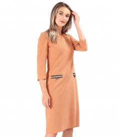 Rochie office evazata din stofa elastica