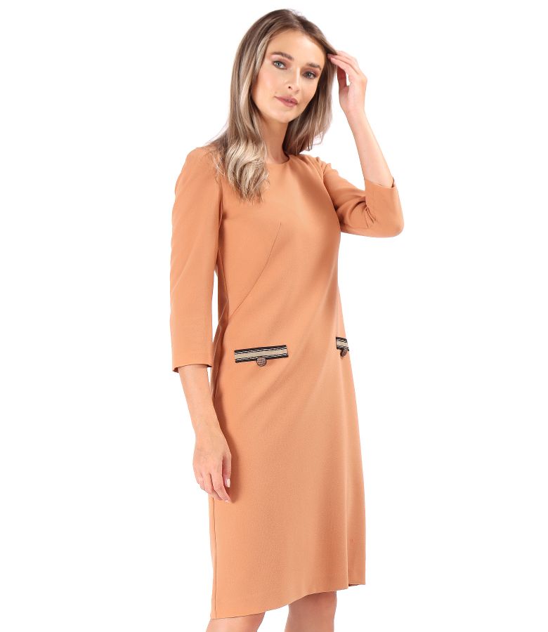 Rochie office evazata din stofa elastica