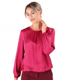 Bluza eleganta din saten de viscoza