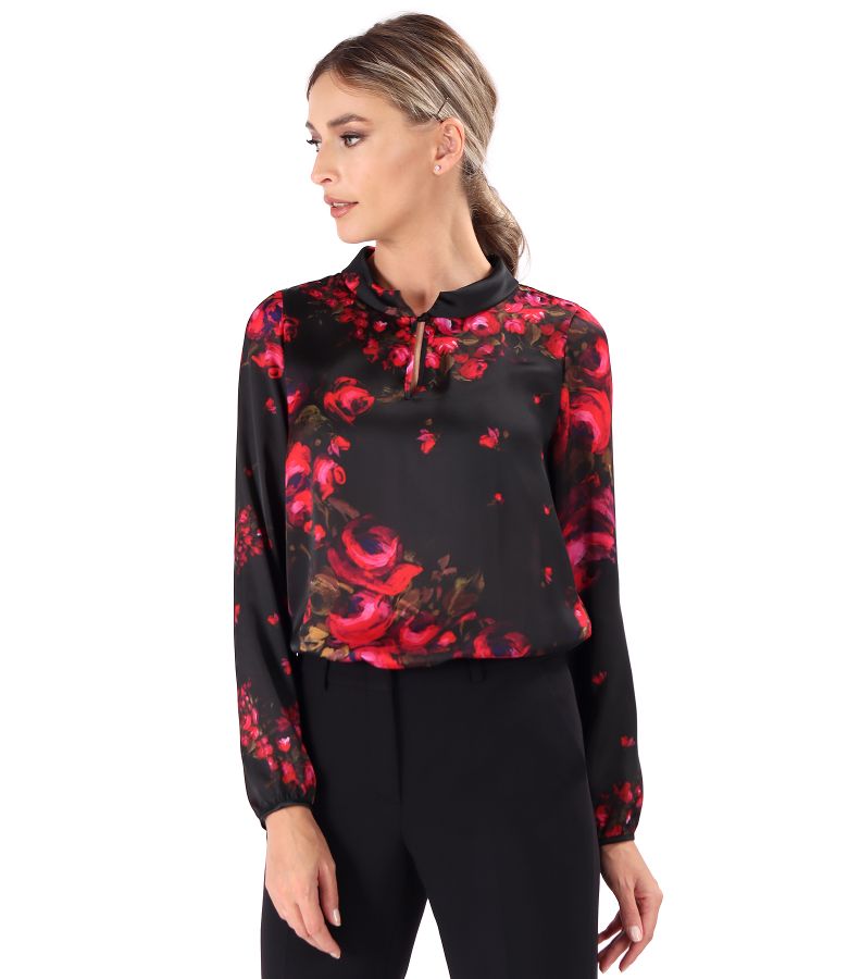 Bluza eleganta imprimata cu motive florale