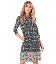 Rochie eleganta din stofa elastica tip crepe