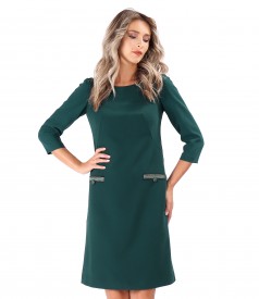 Rochie office evazata din stofa elastica