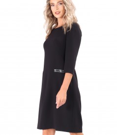 Rochie office evazata din stofa elastica