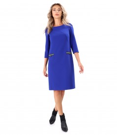 Rochie office evazata din stofa elastica