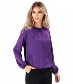 Bluza eleganta din saten de viscoza