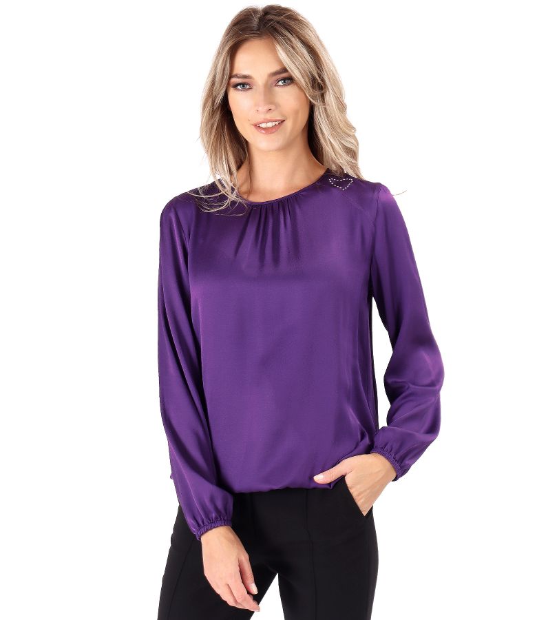 Bluza eleganta din saten de viscoza