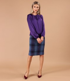 Bluza eleganta din saten de viscoza