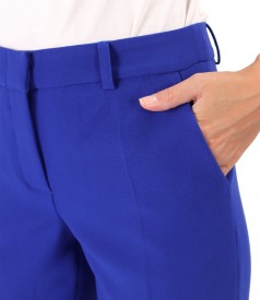 Pantaloni drepti din stofa elastica