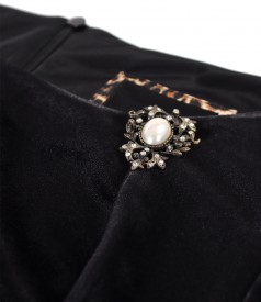 Rochie eleganta din catifea elastica neagra