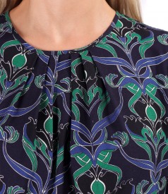 Bluza lejera din viscoza plina imprimata cu motive florale