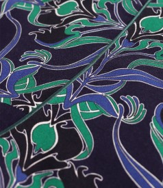Rochie midi din viscoza plina imprimata cu motive florale