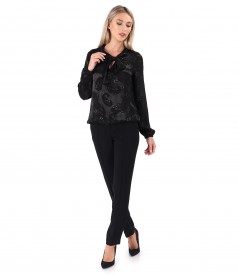 Bluza eleganta din viscoza cu fir de efect