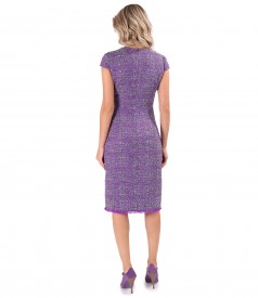 Rochie eleganta din bucle cu bumbac si fir de lurex