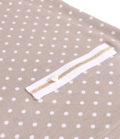 Bluza eleganta din jerse elastic imprimat cu picouri