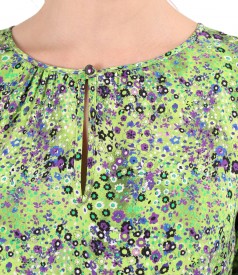 Bluza lejera din viscoza imprimata cu motive florale