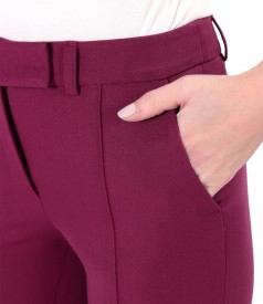 Pantaloni pana din stofa elastica cu viscoza