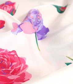 Bluza din matase naturala imprimata cu motive florale