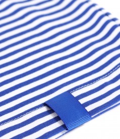 Bluza din bumbac elastic imprimat cu dungi