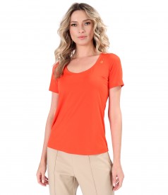 Bluza din jerse elastic de viscoza uni