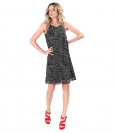 Rochie lejera din jerse cu garnitura decorativa