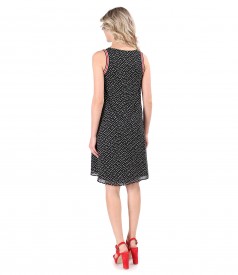 Rochie lejera din jerse cu garnitura decorativa