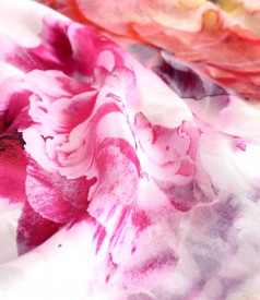 Bluza eleganta din satin de viscoza imprimata cu motive florale