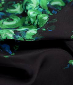 Rochie midi din voal imprimat digital cu motive florale