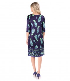 Rochie lejera din matase naturala imprimata cu motive paisley