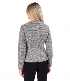 Sacou elegant din bucle cu viscoza si fir metalic
