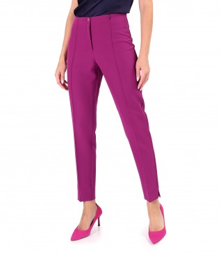 Pantaloni pana din stofa elastica