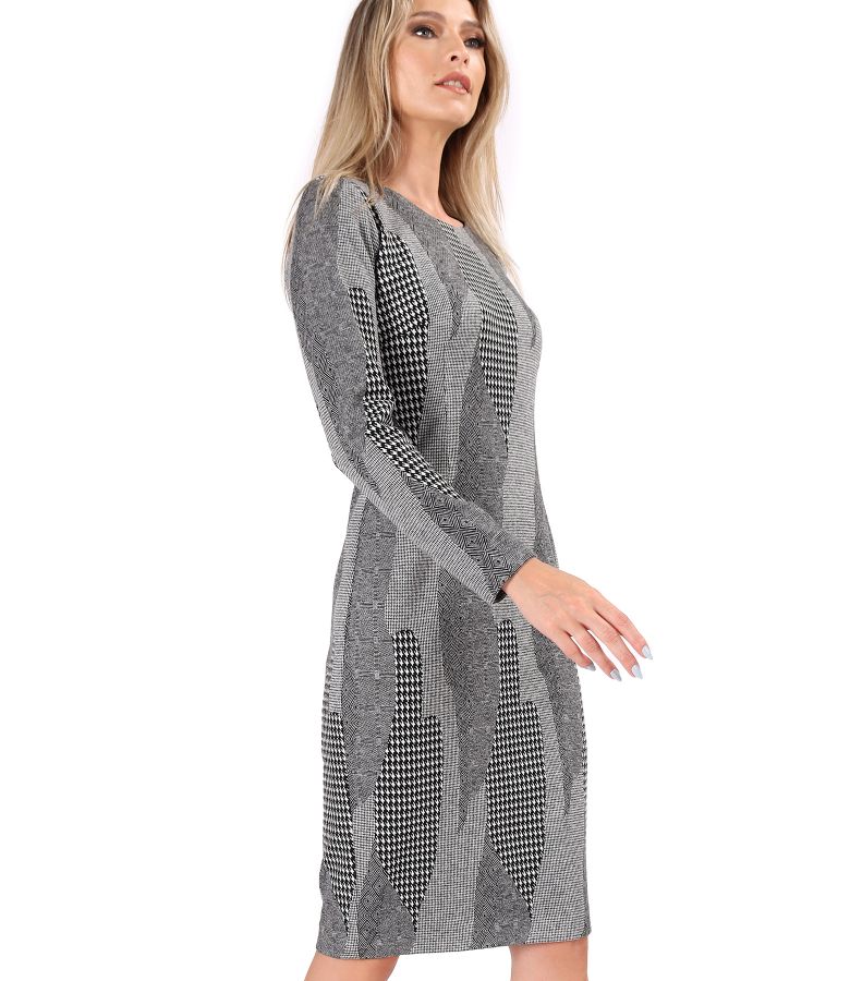 Rochie office din jerse elastic gros de viscoza
