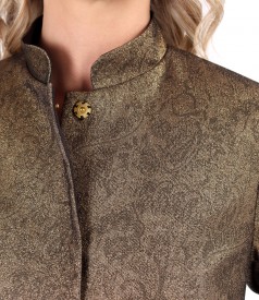Jacheta eleganta cu bumbac elastic metalizat