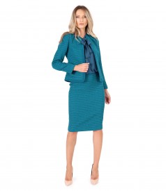 Bluza cu maneci lungi si guler tip esarfa