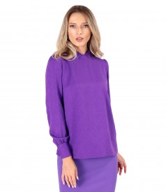 Bluza eleganta cu guler stei si maneci lungi