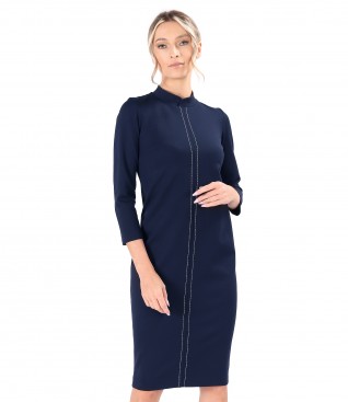 Rochie office din jerse elastic gros