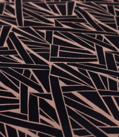 Bluza din stofa elastica cu viscoza imprimata cu motive geometrice