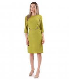 Rochie office din bucle cu viscoza si bumbac