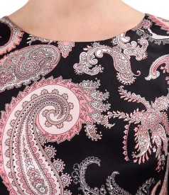 Rochie lejera din matase naturala imprimata cu motive paisley