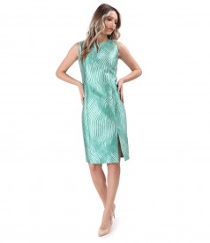 Rochie eleganta din brocart tesut cu matase
