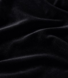 Rochie de ocazie cu pelerina asimetrica din catifea elastica