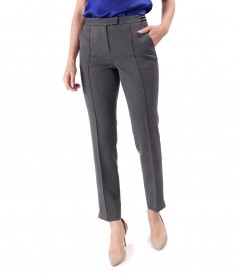Pantaloni pana din stofa elastica
