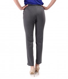 Pantaloni pana din stofa elastica