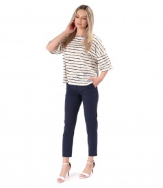 Pantaloni pana lejeri din tencel cu bumbac