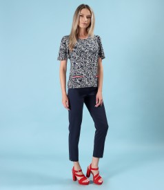 Pantaloni pana lejeri din tencel cu bumbac