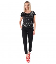 Pantaloni pana lejeri din tencel cu bumbac