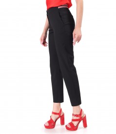Pantaloni pana lejeri din tencel cu bumbac
