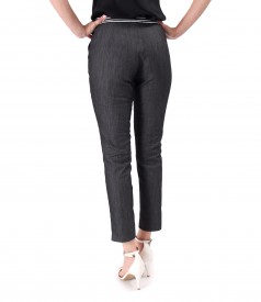 Pantaloni pana din denim cu cusatura decorativa