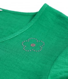 Rochie midi cu volane din viscoza usor creponata