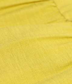 Rochie midi cu volane din viscoza usor creponata